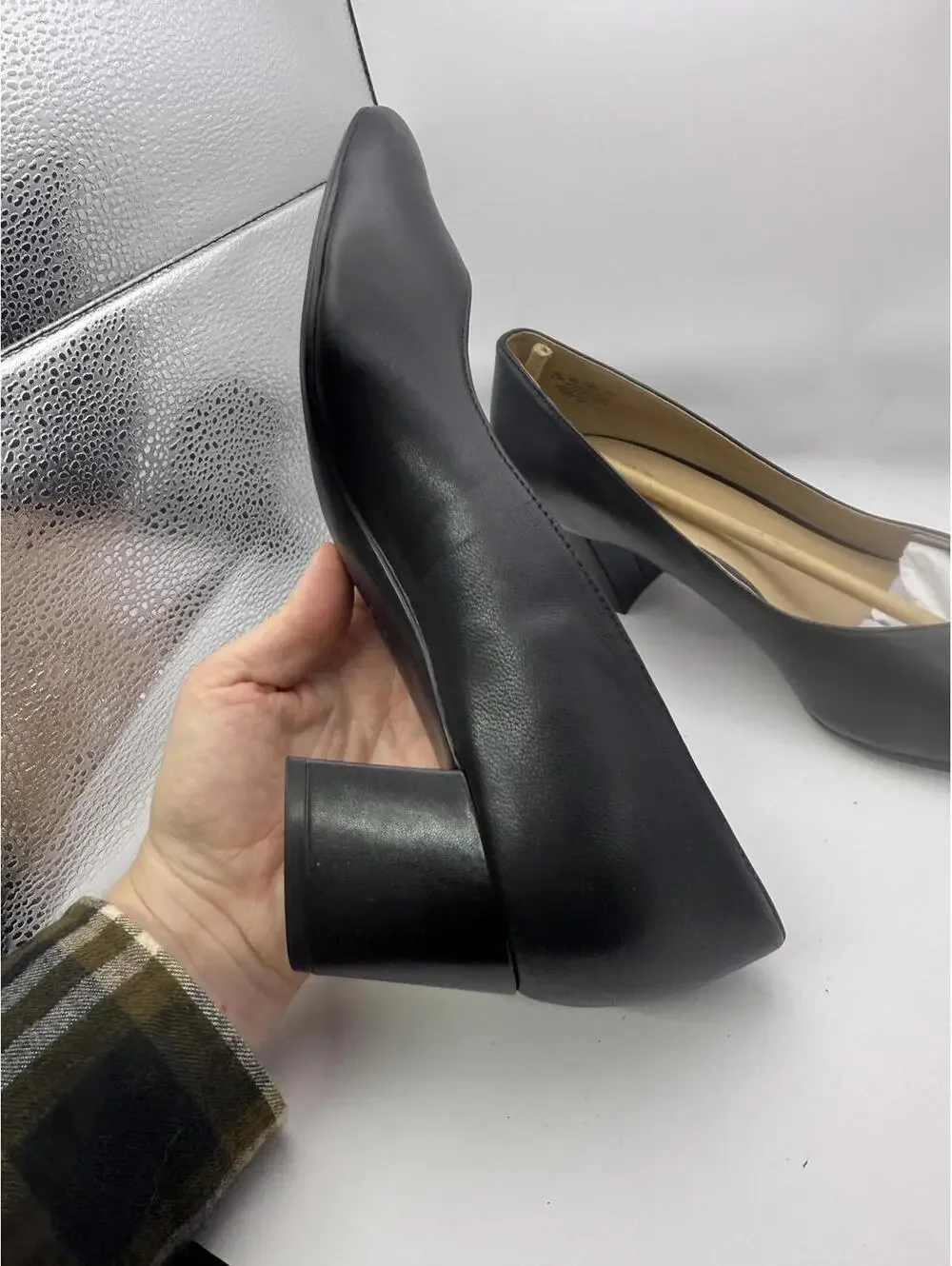 Naturalizer Black Leather Women's Pumps Size 8.5 W NWOT